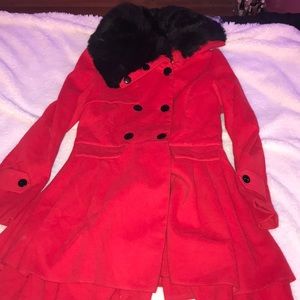 Red dress coat